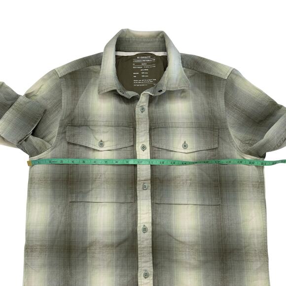 REI COOP Wallace Lake Flannel Shirt in Soft Green Plaid Size Medium Mens Cotton - Picture 4 of 6